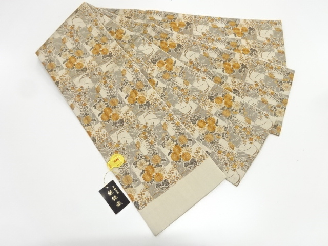 新品 西陣織6通柄袋帯 満開のバラ【綿芯御仕立付】⑥ （新品西陣